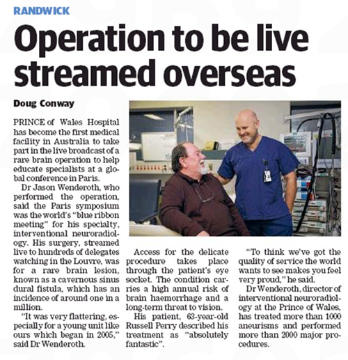 Operation to be live streamed overseas